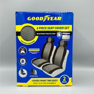 GoodYear 2 Piece Seat Cover Set, Water Repellent Material